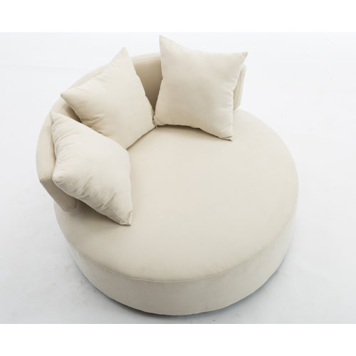 Latitude Run® Minorca Upholstered Swivel Chair And A Half & Reviews